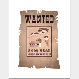 Junk Food Wanted Poster Posters and Art